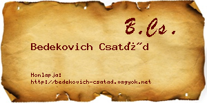 Bedekovich Csatád névjegykártya